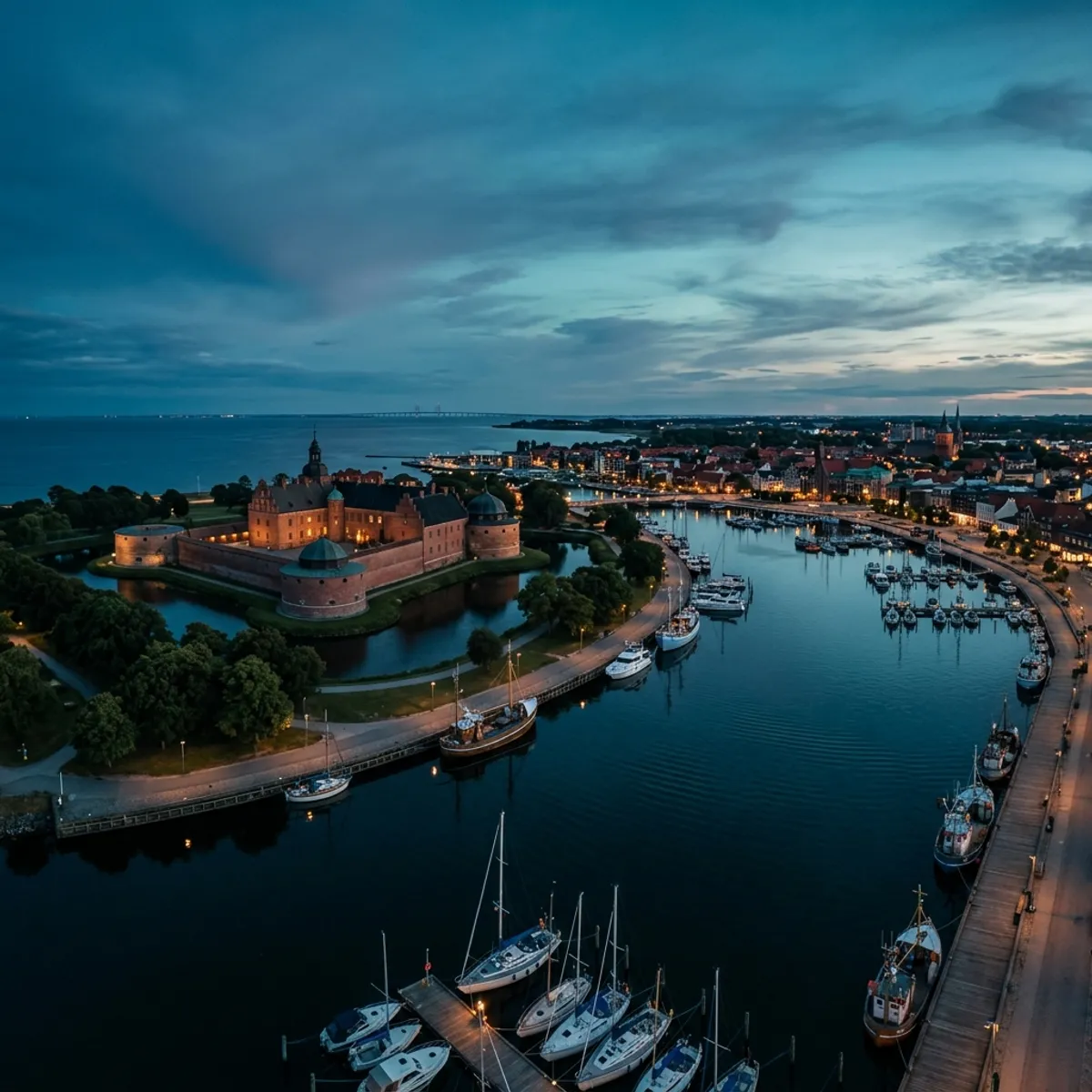 DPF-rengöring i Landskrona – vy över Landskrona citadell och hamnen